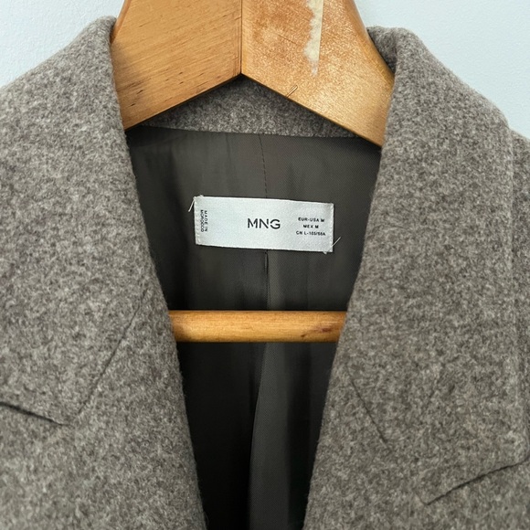 Mango Double-Breasted Wool Coat Size M - Picture 4 of 7